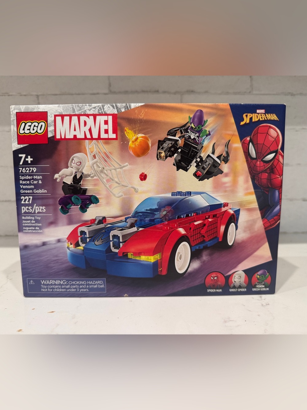 Marvel Spider-Man Red & Blue Racing Car Playset with Ghost-Spider
